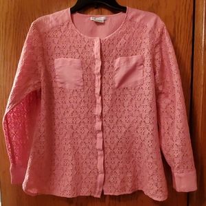 Peach lace top
